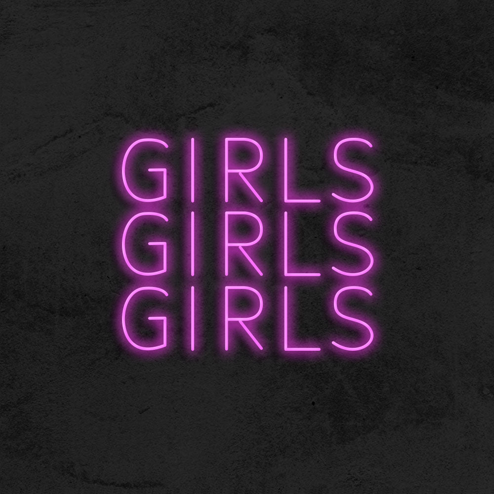 Girls Girls Girls - LED Neon Sign