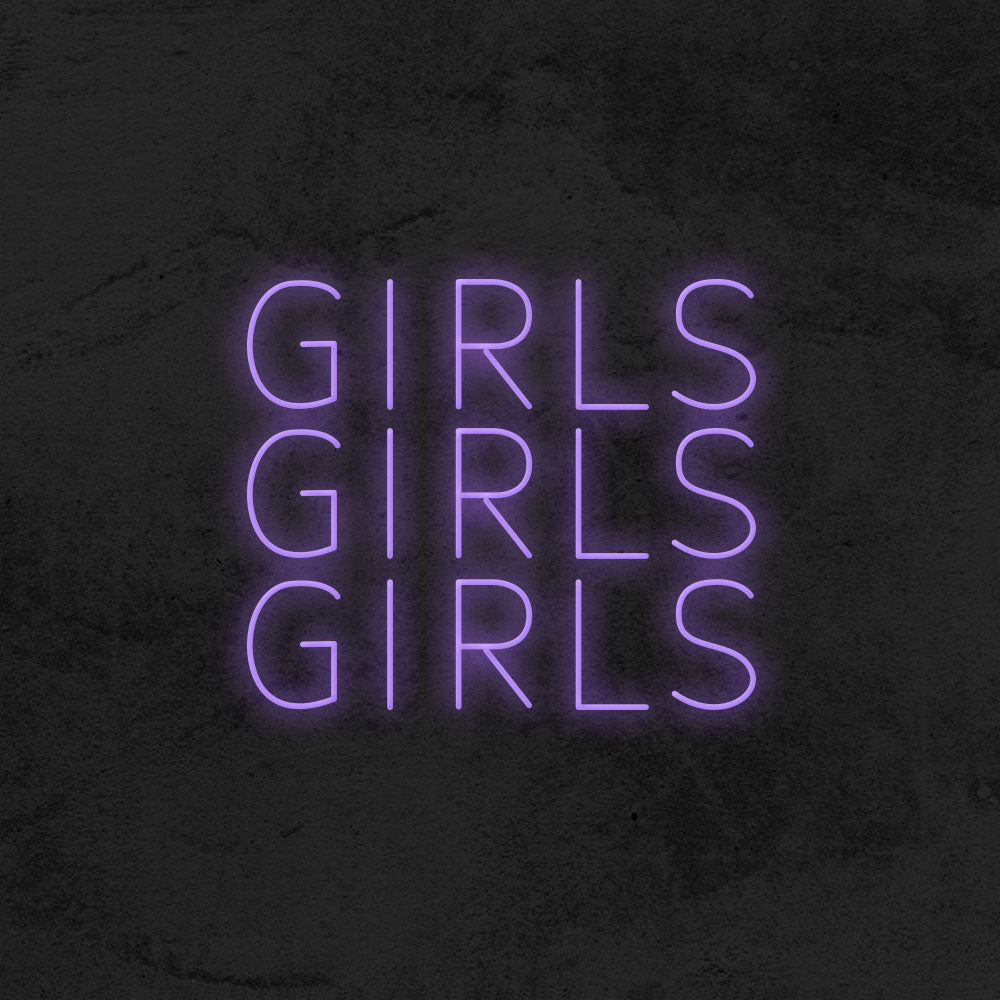 Girls Girls Girls - LED Neon Sign