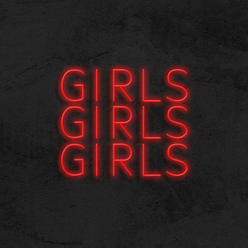 Girls Girls Girls - LED Neon Sign
