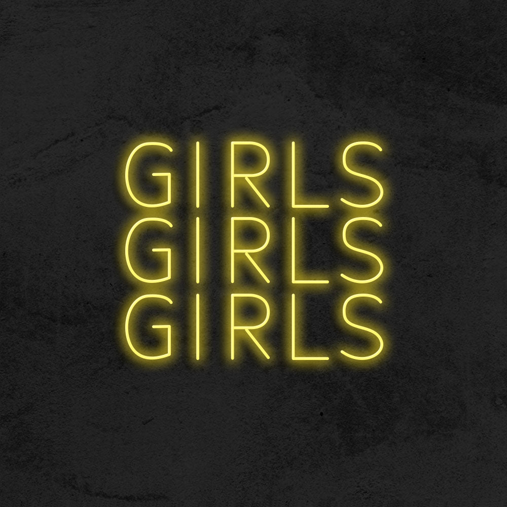 Girls Girls Girls - LED Neon Sign